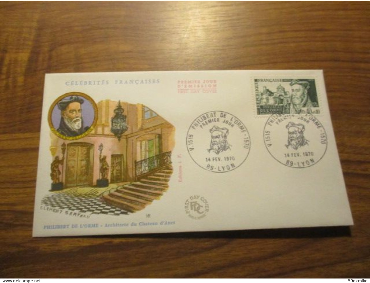 FDC - 1er Jour - France - 1970 - Philibert De L'orme - 1970-1979