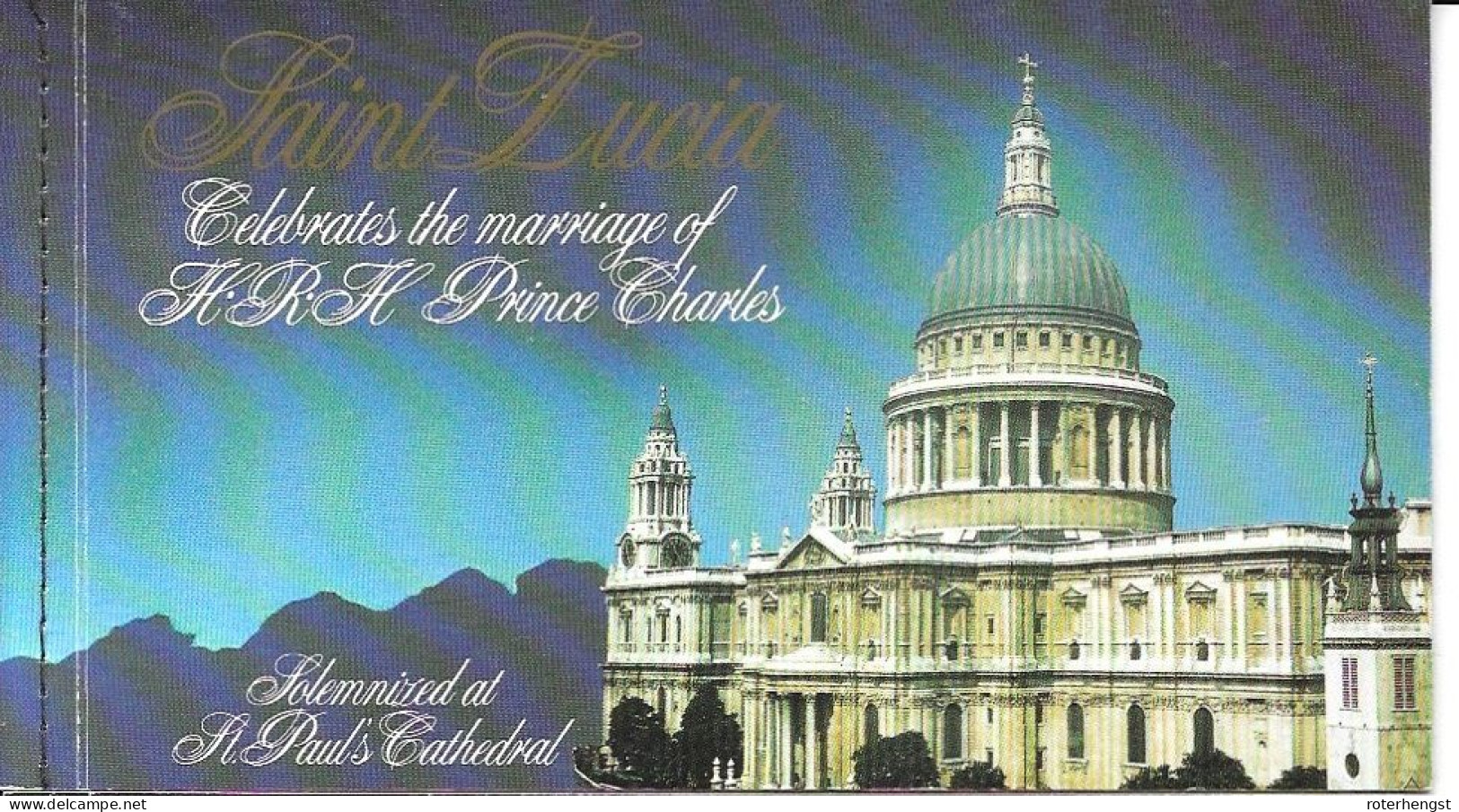 Santa Lucia Lady Di Wedding Booklet Mnh ** 8 Euros 1981 - St.Lucia (1979-...)