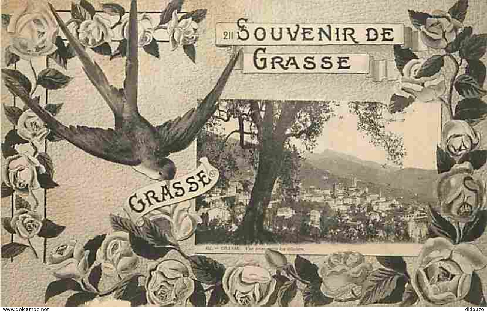06 - Grasse - Souvenir De Grasse - Hirondelle - CPA - Voir Scans Recto-Verso - Grasse