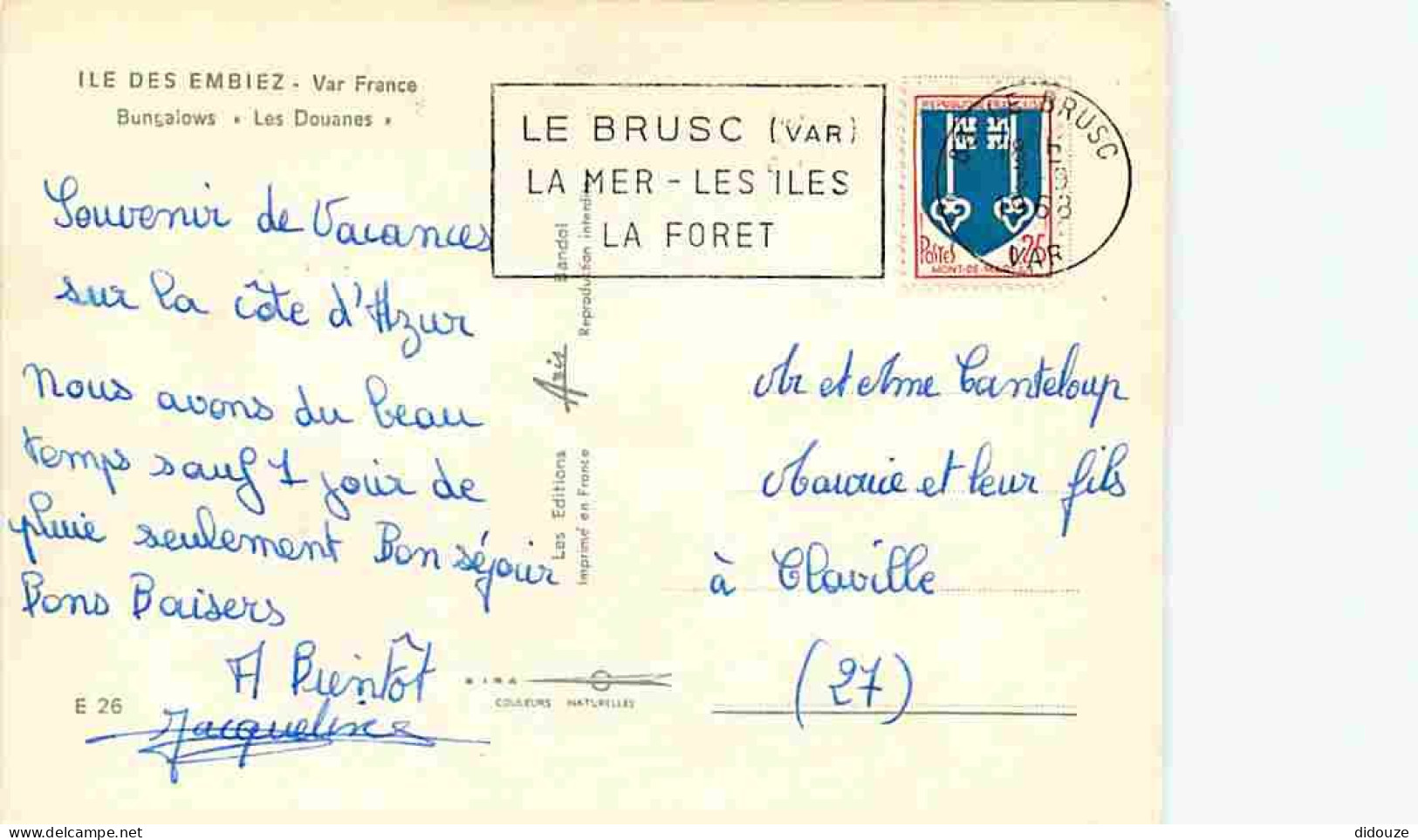 83 - Ile Des Embiez - Bungalows Les Douanes - CPM - Voir Scans Recto-Verso - Other & Unclassified