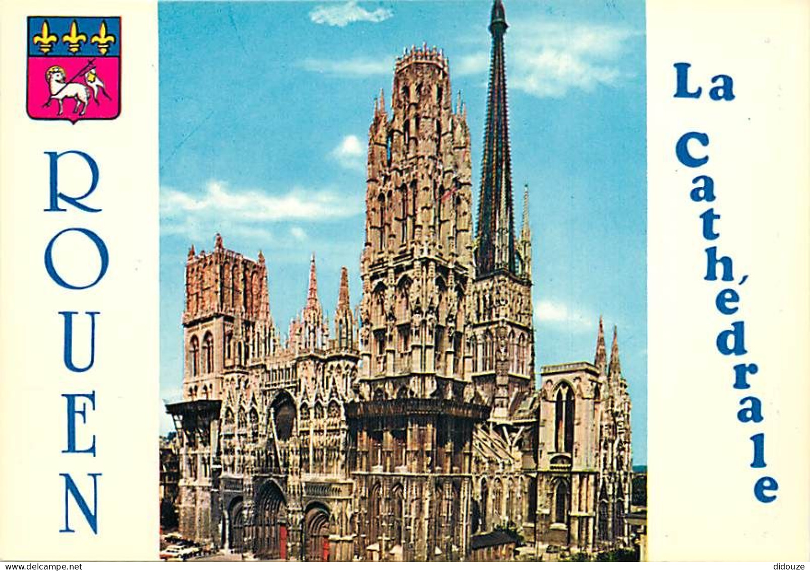 76 - Rouen - La Cathédrale Notre Dame - Blasons - Carte Neuve - CPM - Voir Scans Recto-Verso - Rouen