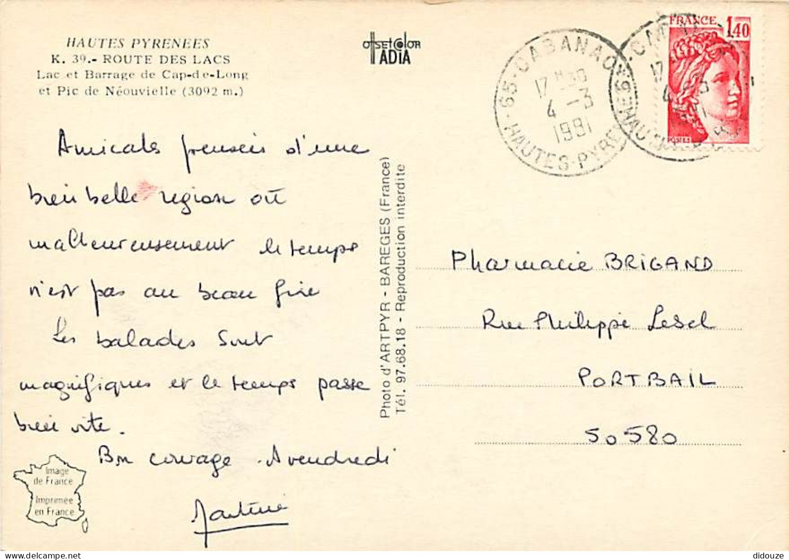 65 - Hautes Pyrénées - La Route Des Lacs - Lac Et Barrage De Cap-d E-Long Et Pic De Néouvielle - CPM - Voir Scans Recto- - Autres & Non Classés