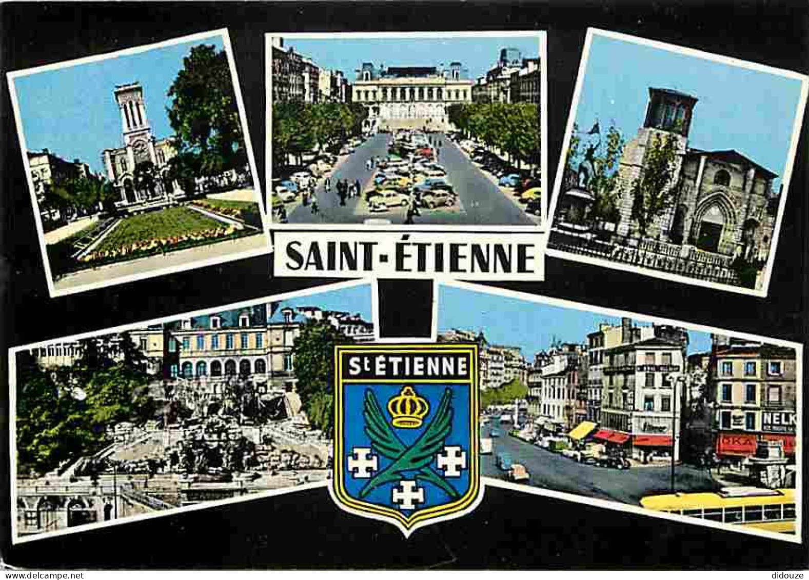 42 - Saint-Etienne - Multivues - Automobiles - Blasons - CPM - Voir Scans Recto-Verso - Saint Etienne