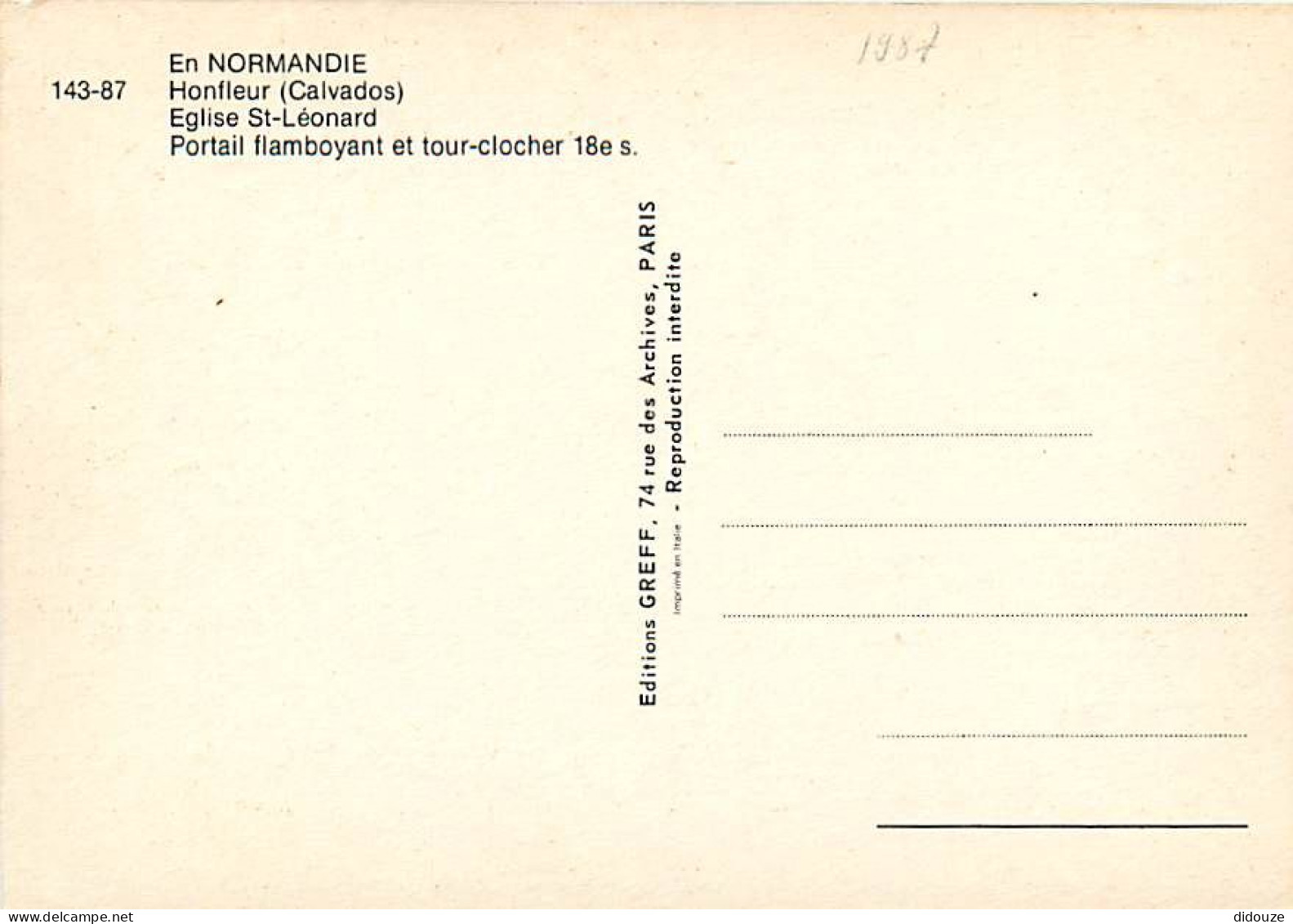 14 - Honfleur - Eglise St-Léonard - Portail Flamboyant Et Tour-clocher 18e S. - Automobiles - Carte Neuve - CPM - Voir S - Honfleur