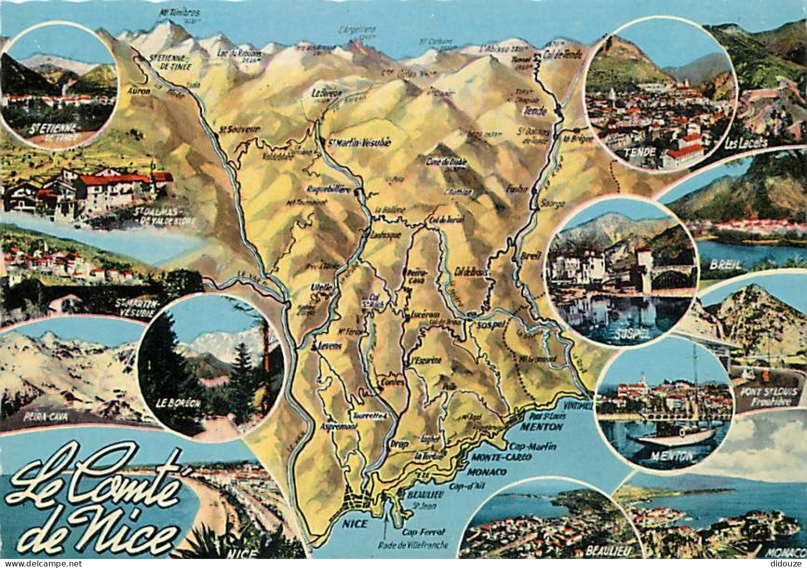 06 - Alpes Maritimes - Le Comté De Nice - Multivues - Carte Géographique - CPM - Carte Neuve - Voir Scans Recto-Verso - Other & Unclassified