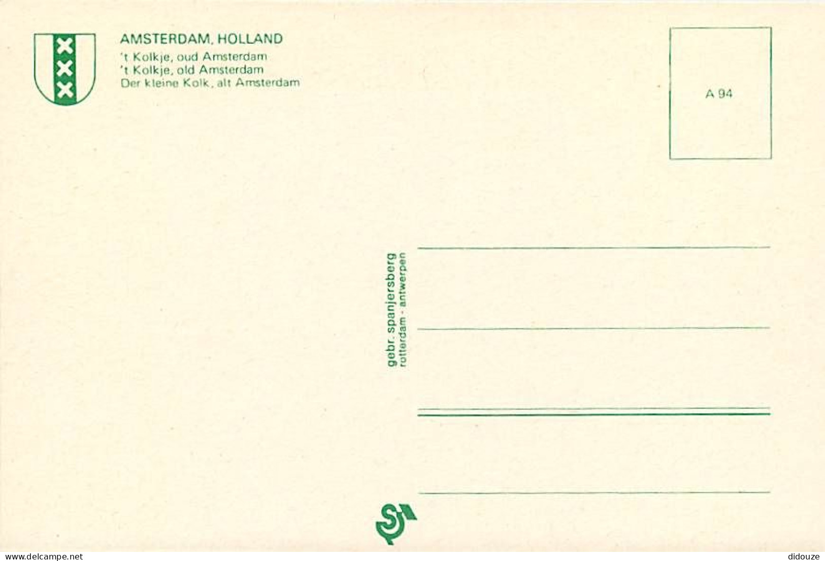 Pays-Bas - Nederland - Amsterdam - CPM - Voir Scans Recto-Verso - Amsterdam