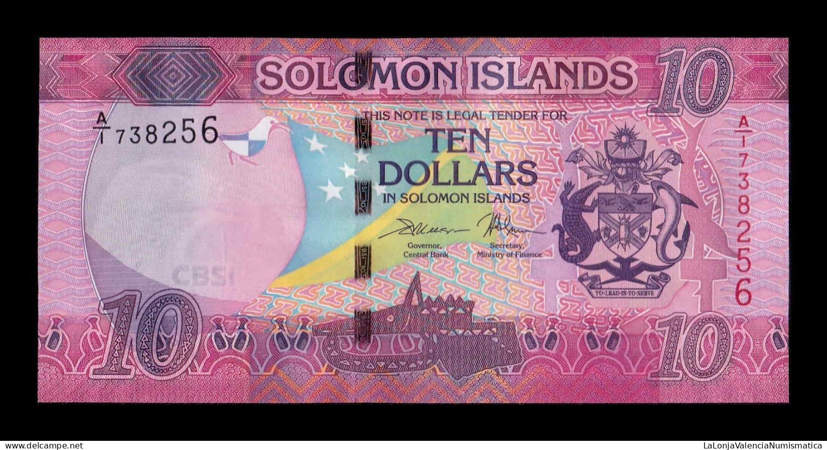 Islas Salomón Solomon 10 Dollars 2017 Pick 33a Sc Unc - Salomons