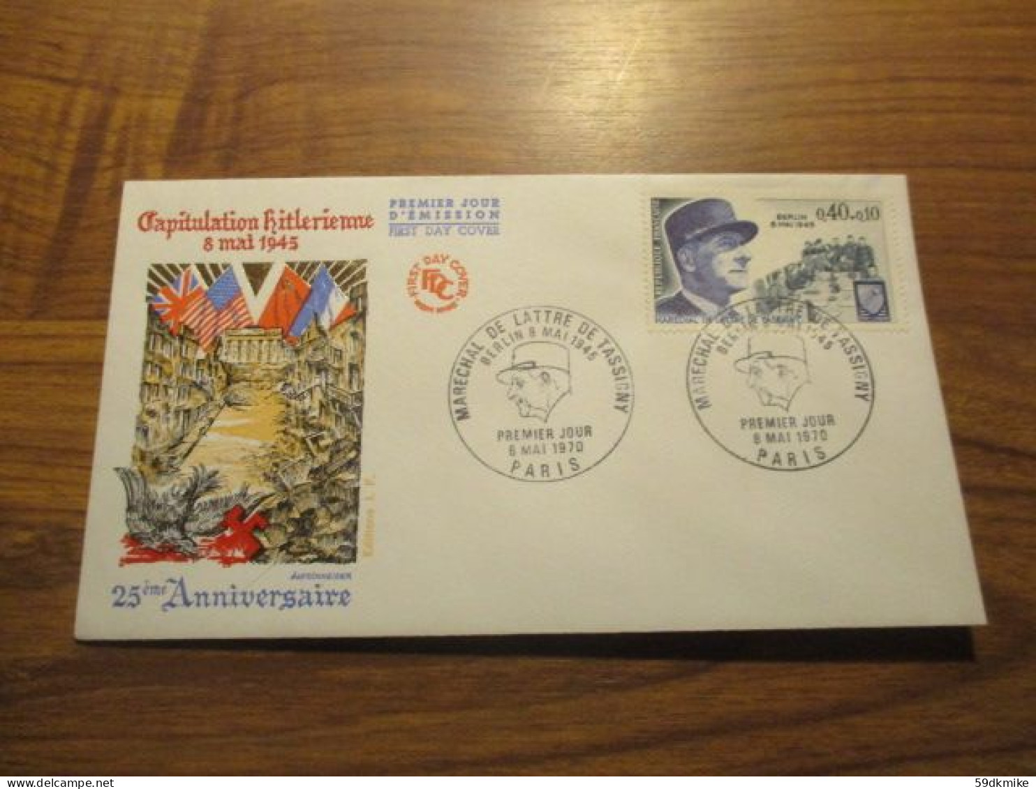 FDC - 1er Jour - France - 1970 - Capitulation Hitlérienne 8 Mai 1945 - 1970-1979