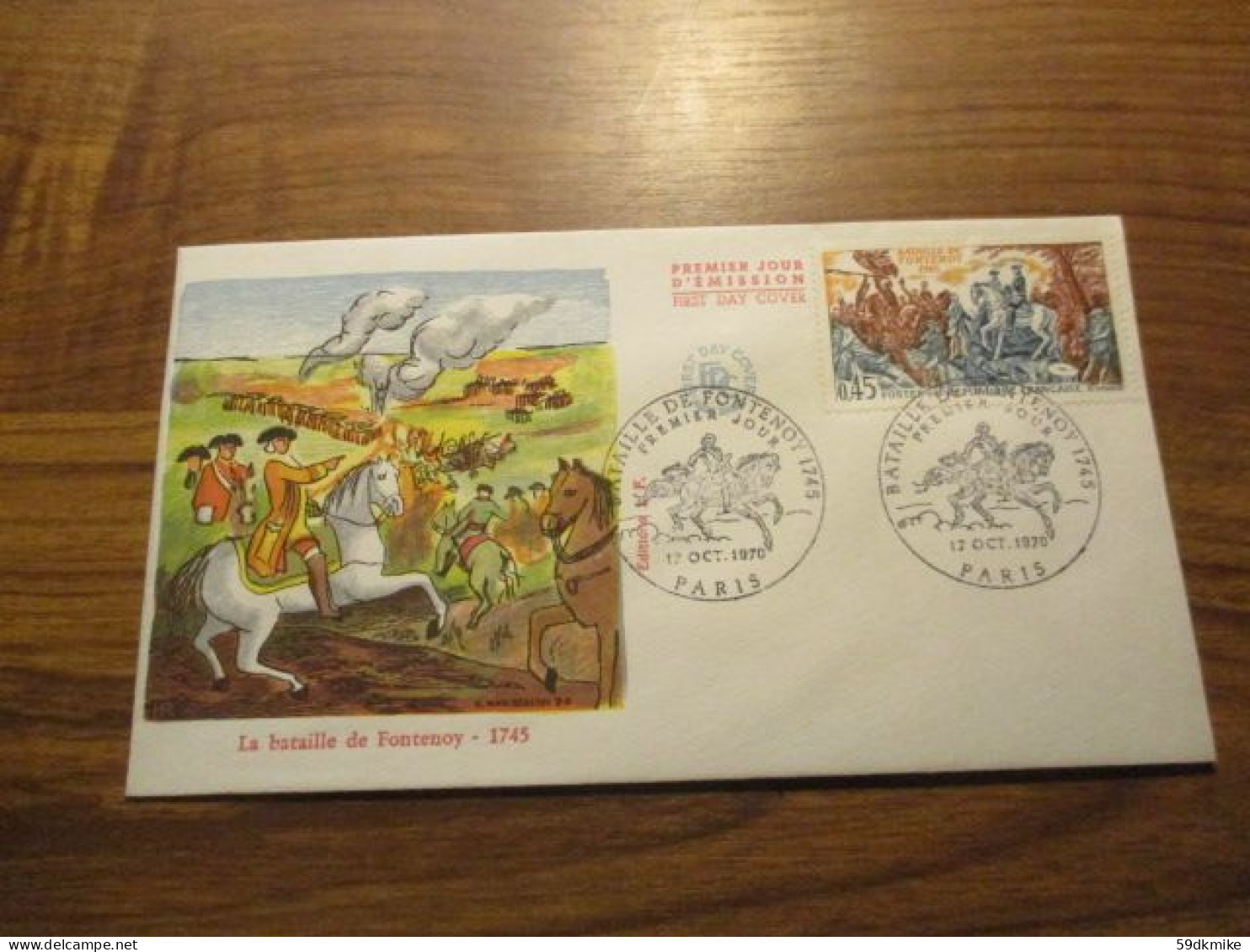 FDC - 1er Jour - France - 1970 - La Bataille De Fontenoy - 1970-1979