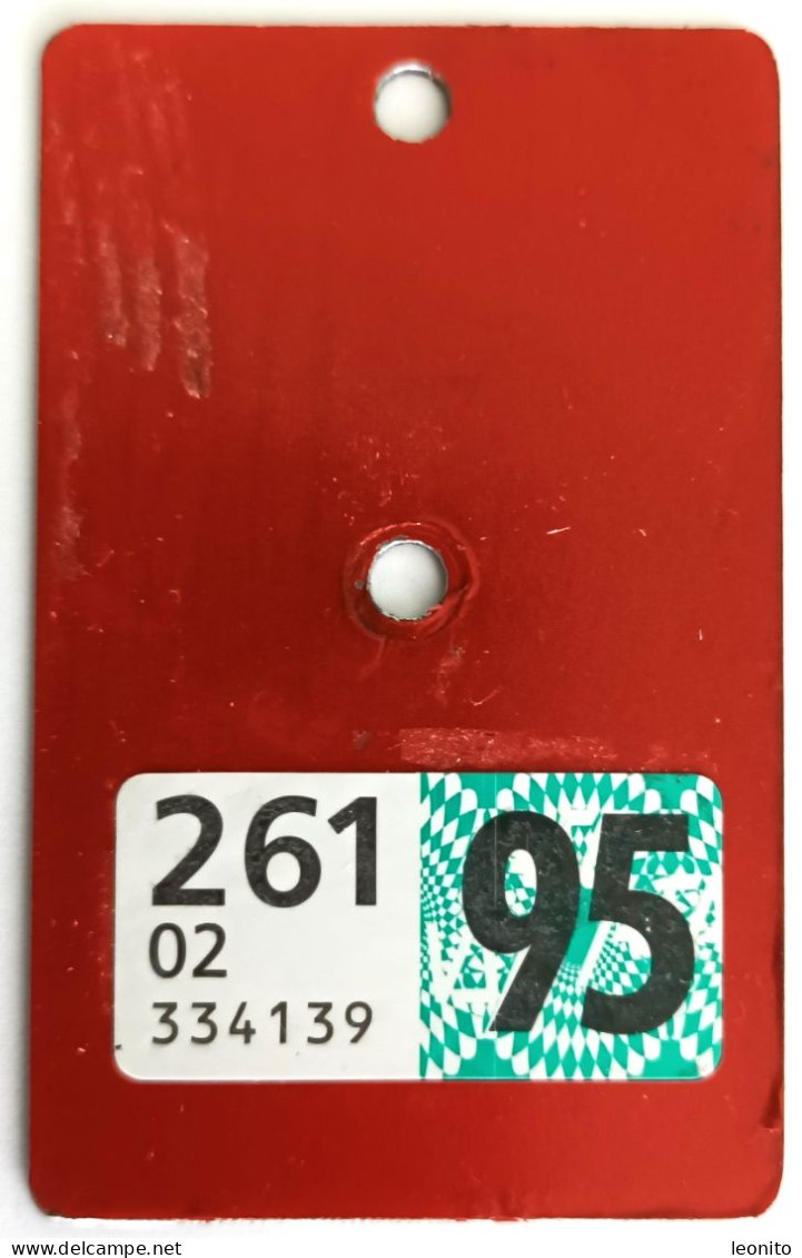 Velonummer Bern BE 1995, Velovignette BE (Code 02 = BE) - Kennzeichen & Nummernschilder