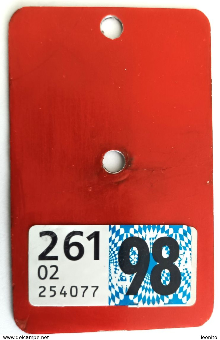 Velonummer Bern BE 1998, Velovignette BE (Code 02 = BE) - Kennzeichen & Nummernschilder