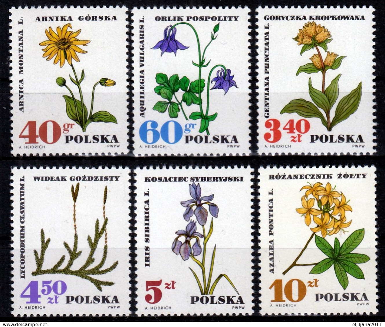 ⁕ Poland / Polska 1967 ⁕ Medicinal Plants Mi.1770-1775 ⁕ 6v MNH - Ungebraucht