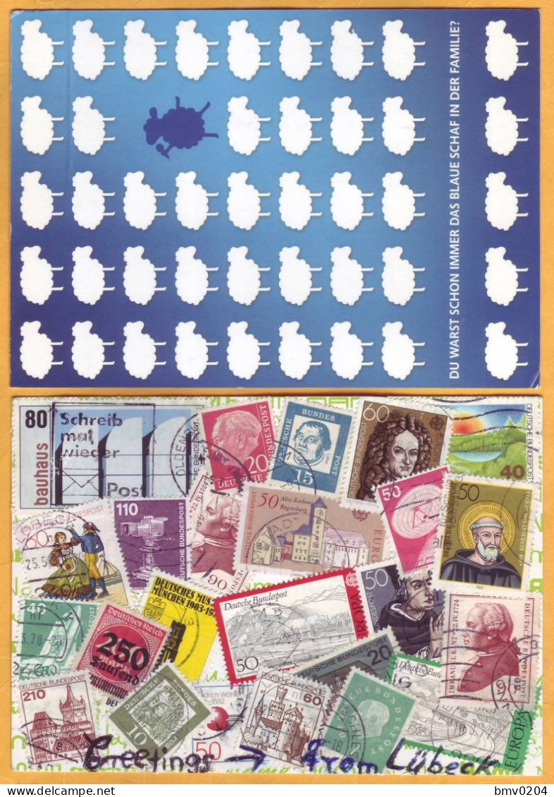 2013, Stamps Used , Postcards, To Moldova, Postcrossing, Germany, Nature - Moldawien (Moldau)