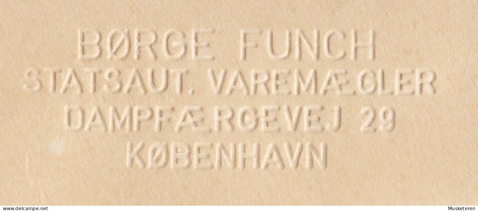 Denmark Embossed Geprägt 'BØRGE FUNCH Statsaut. Varemægler' Scales Cachet KØBENHAVN 1948 Meter Cancel Cover (3 Scans) - Máquinas Franqueo (EMA)