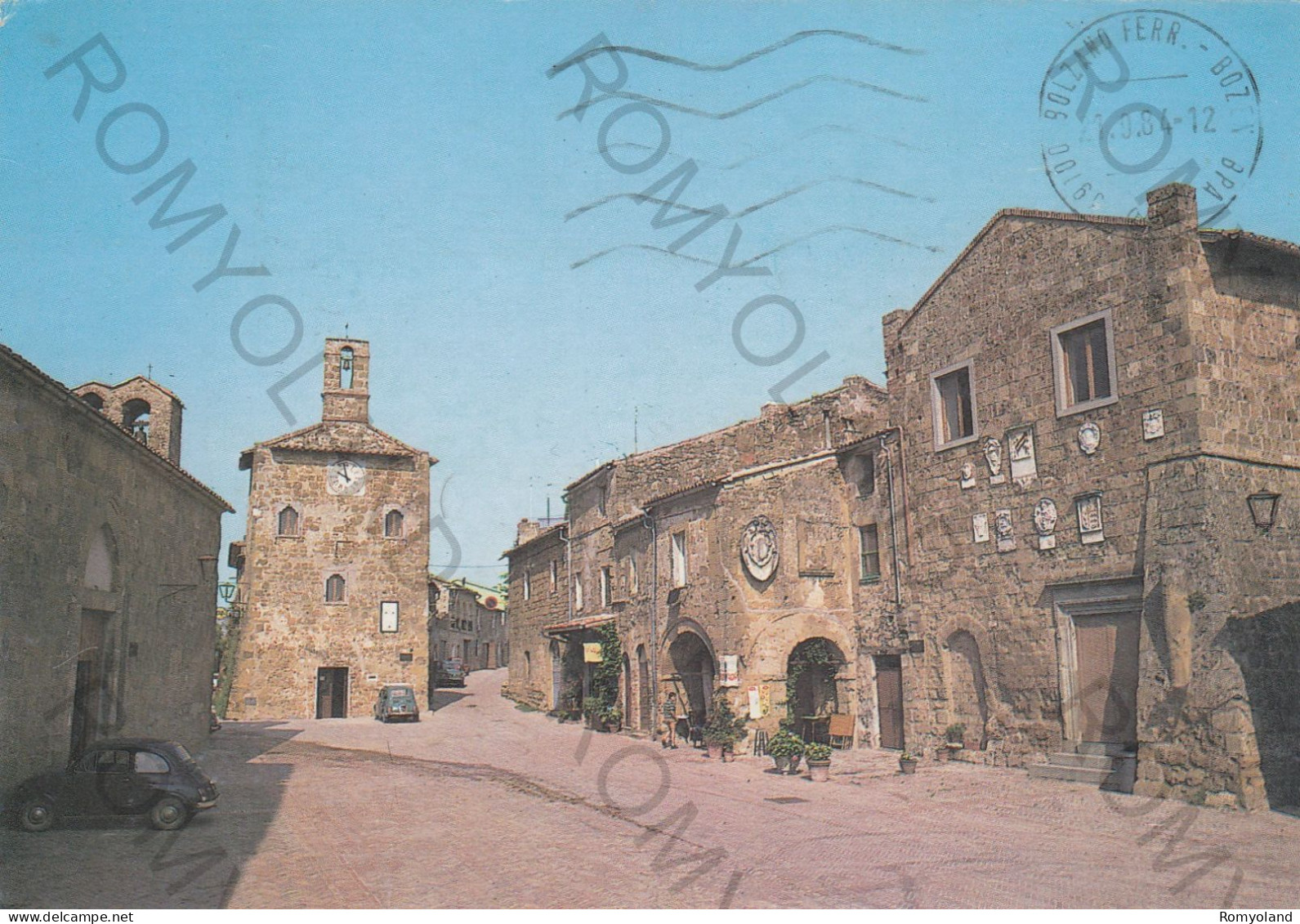 CARTOLINA  C12 SOVANA,GROSSETO,TOSCANA-PIAZZA DEL PRETORIO-STORIA,MEMORIA,CULTURA,BELLA ITALIA,VIAGGIATA 1984 - Grosseto