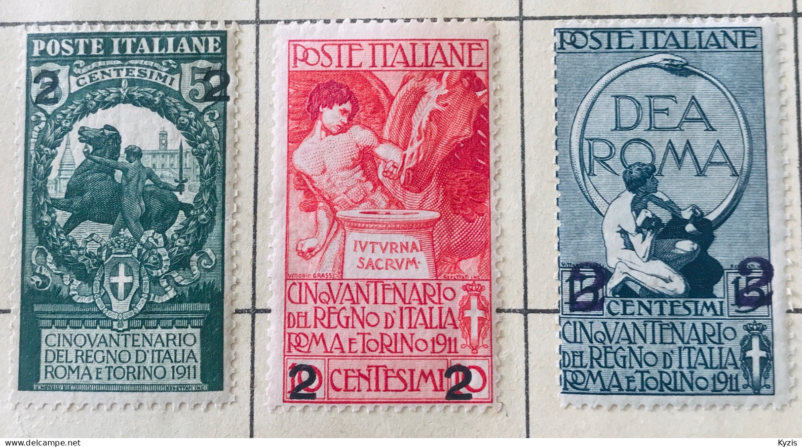 Italie - 1913 SC 126-128 - Série De 3 - 50e Anniversaire Des États Italiens - Mint/hinged