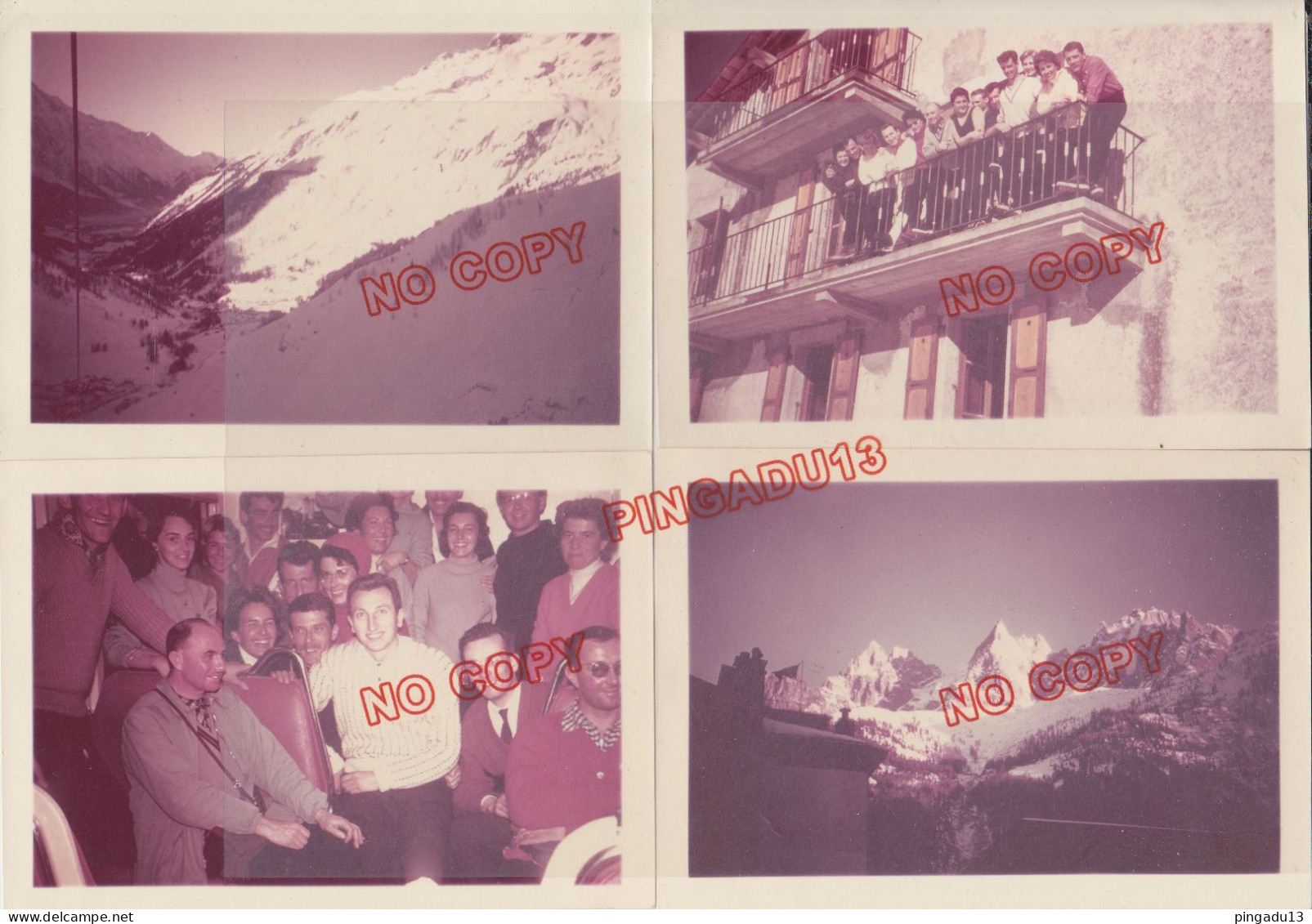 Fixe Chamonix Montroc Chalet UNCM 1959 Ensemble 8 Photos - Orte