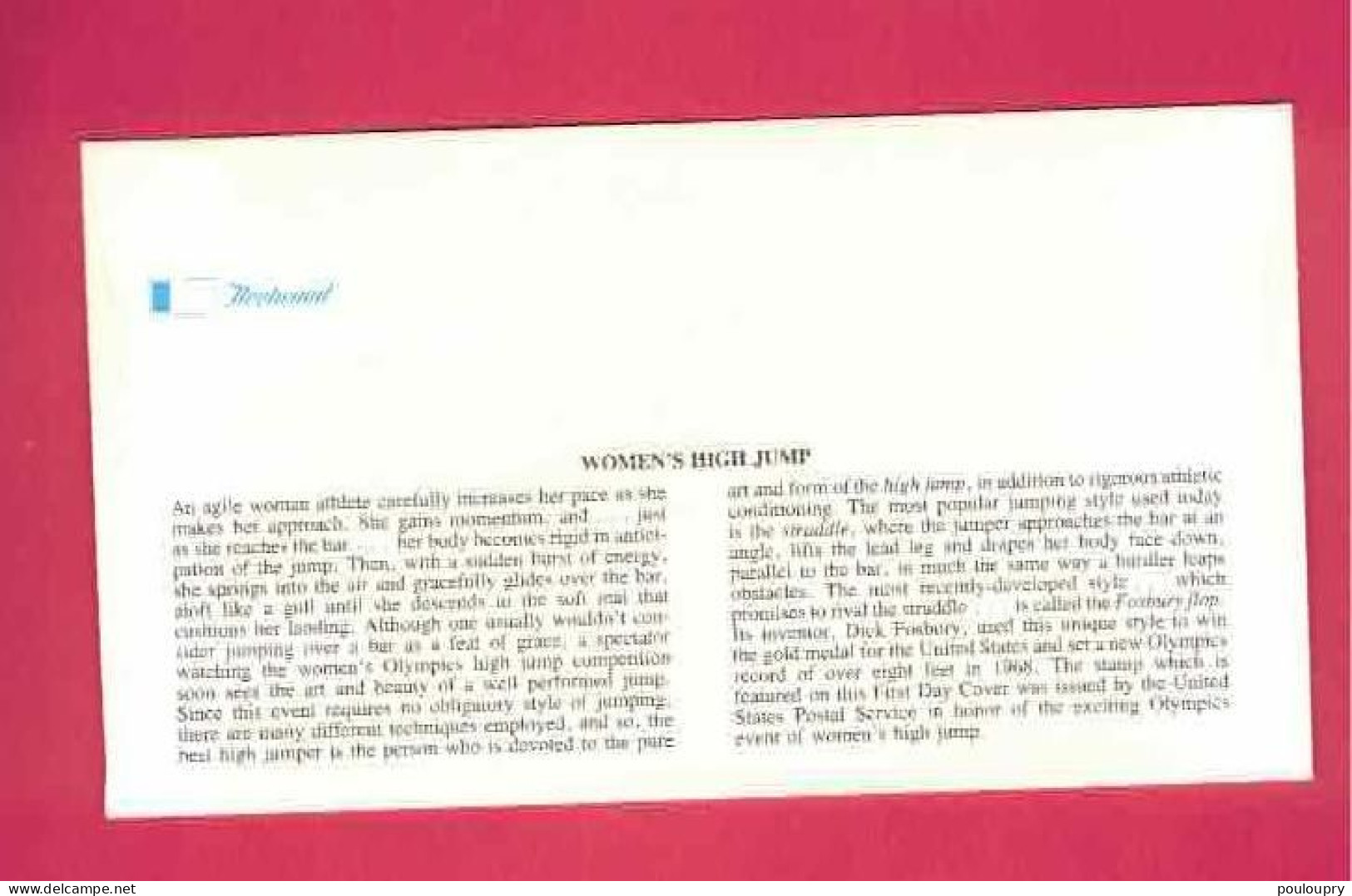 FDC De 1984 - USA EUAN - YT N° 1488 X 2 - Saut En Hauteur Femmes - Ete 1984: Los Angeles