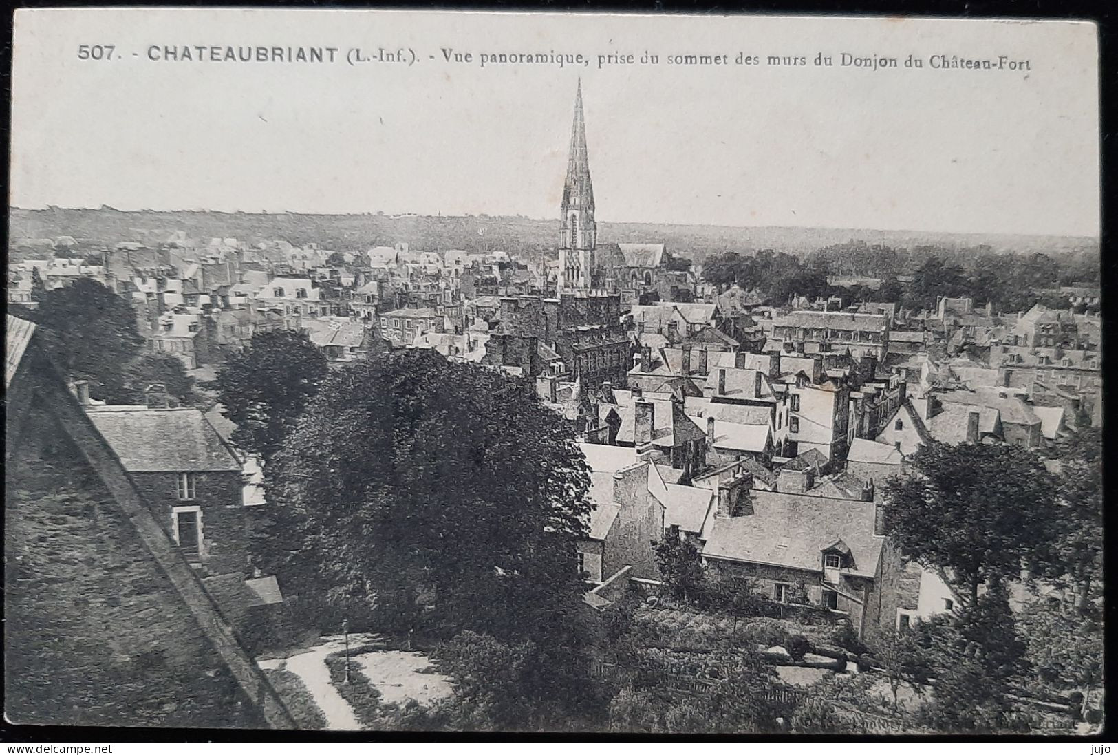 44 - CHATEAUBRIANT - Vue Panoramique Prise Du Sommet Des Murs Du Donjon Du Chateau Fort - Châteaubriant