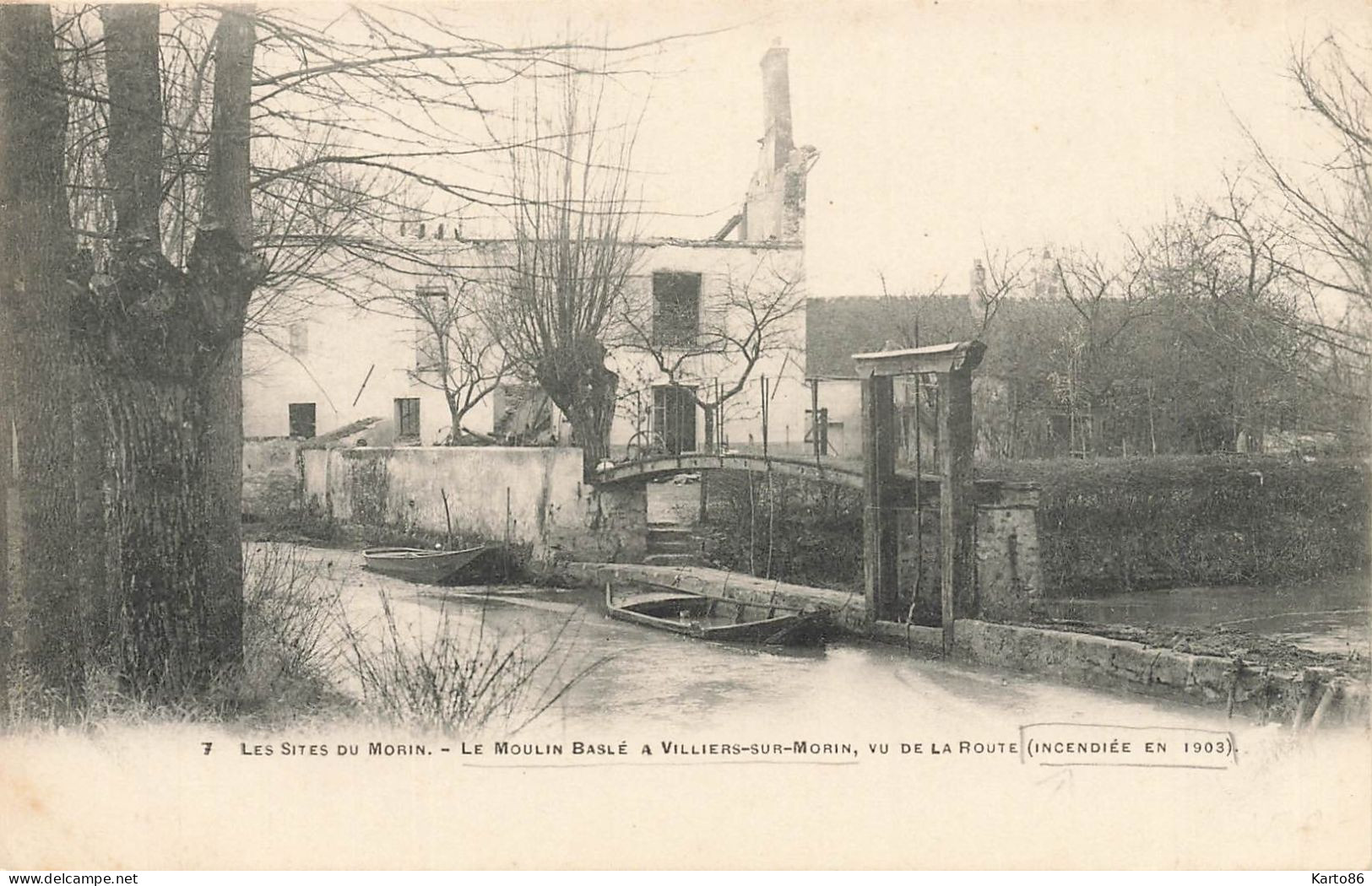 Villiers Sur Morin * Le Moulin Baslé , Vu De La Route * Incendiée En 1903 * Minoterie - Other & Unclassified