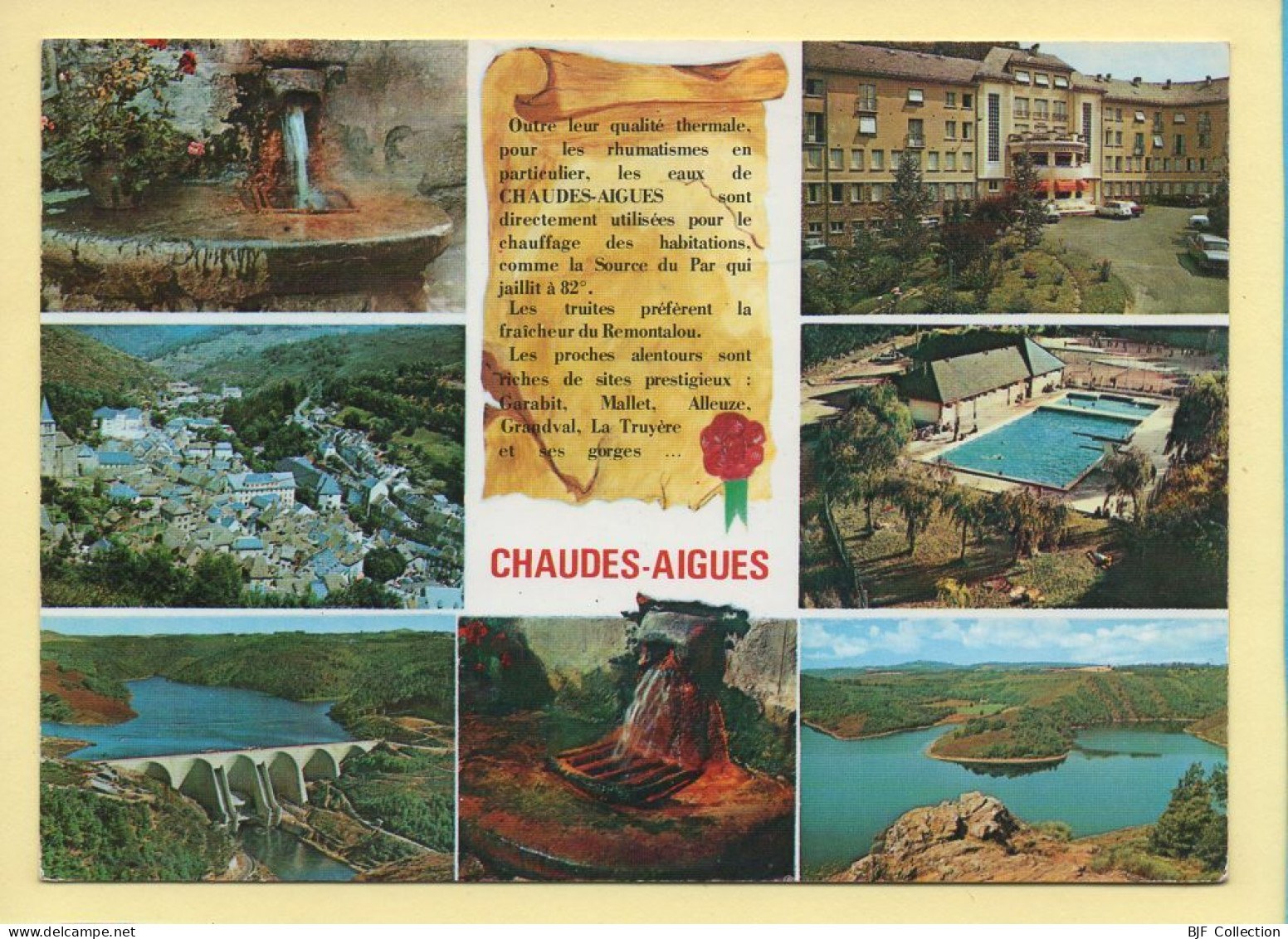 15. CHAUDES-AIGUES – Multivues / Parchemin (voir Scan Recto/verso) - Autres & Non Classés