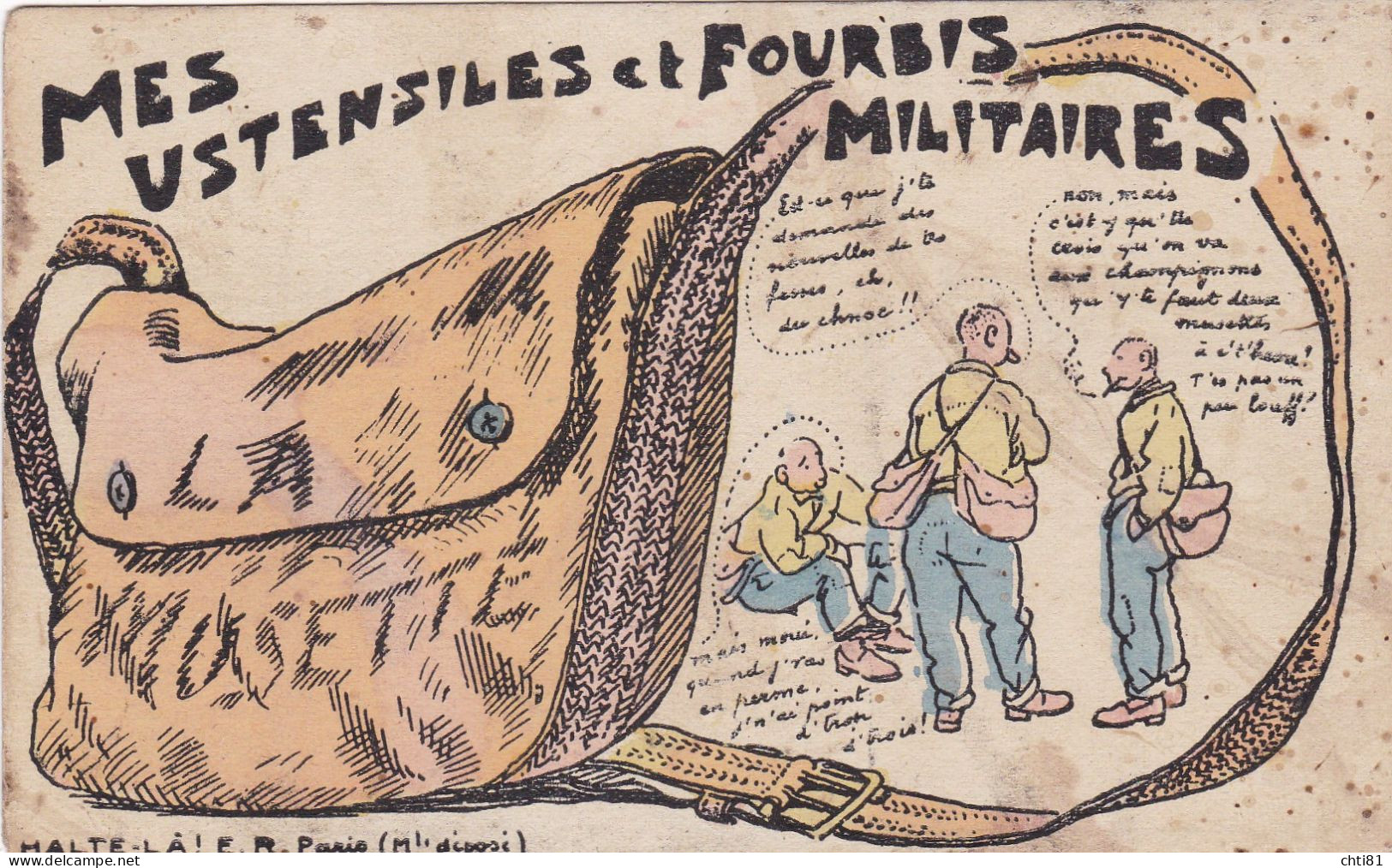 MILITAIRE........LA MUSETTE - Umoristiche