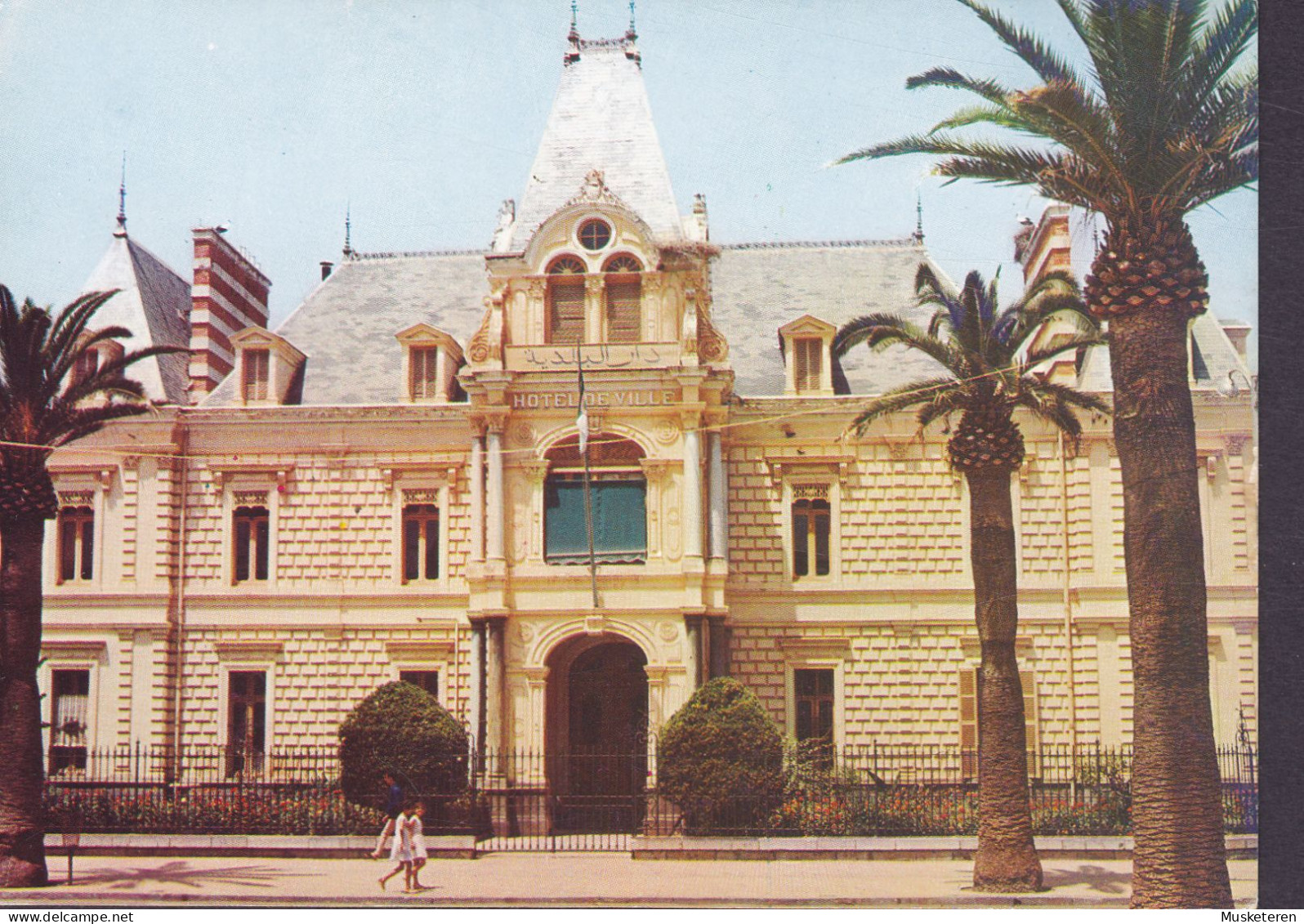 Algeria PPC Sidi-Bel-Abbes L'Hotel De Ville (2 Scans) - Sidi-bel-Abbes