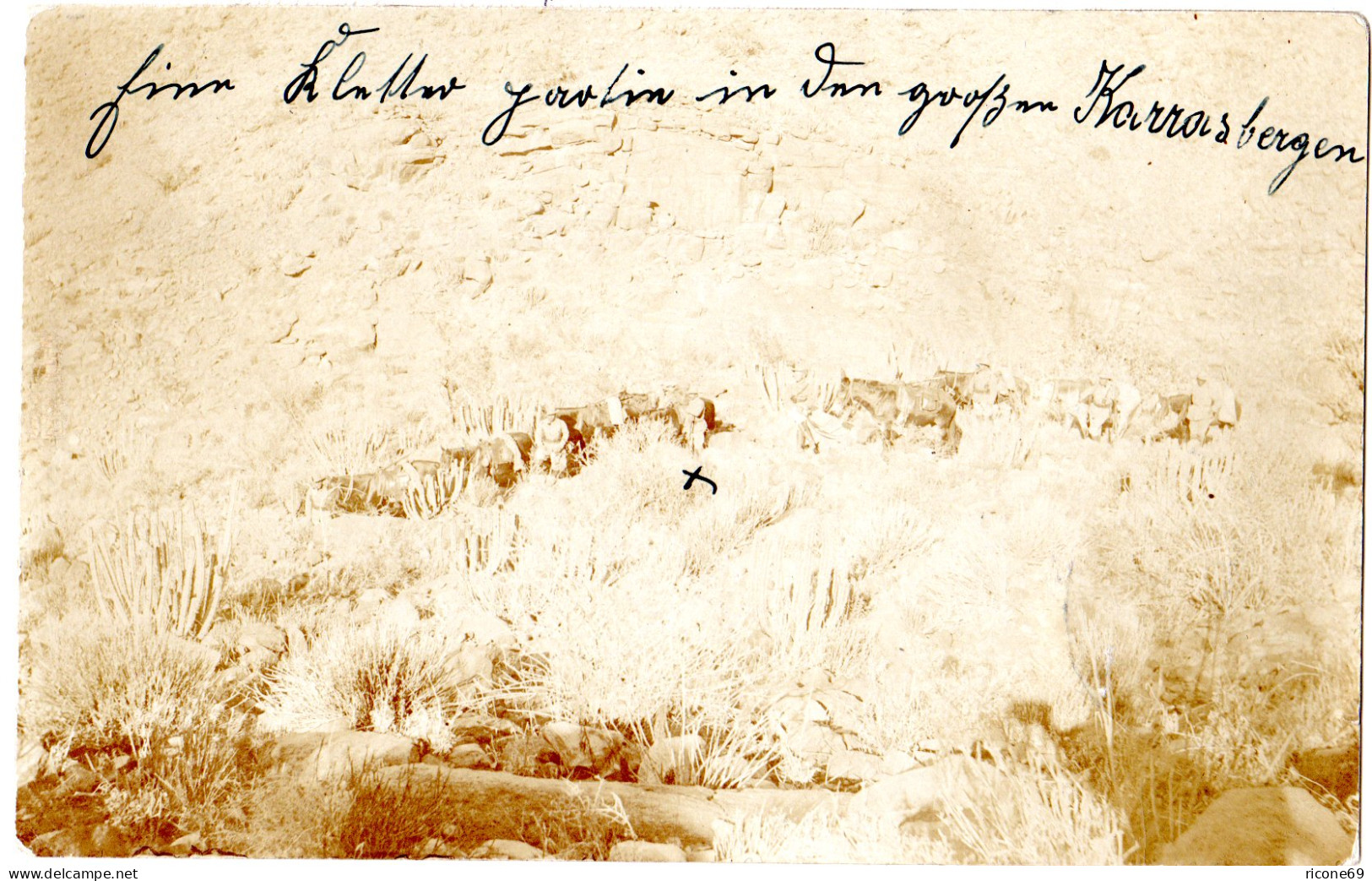DSWA 1912, Karrasberge Sw Foto-AK M. 5 Pf. U. Stpl. KANUS - Sud-Ouest Africain Allemand