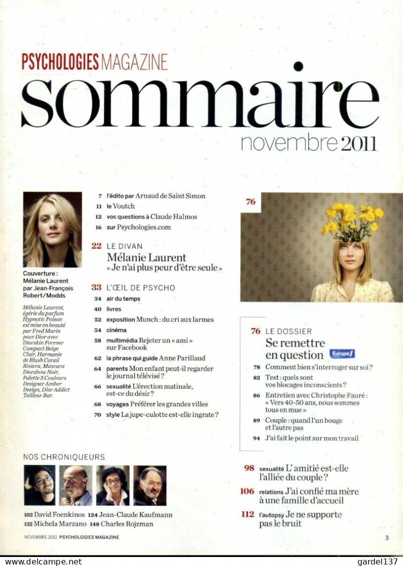 Psychologies Magazine N° 312 Mélanie Laurent - Médecine & Santé