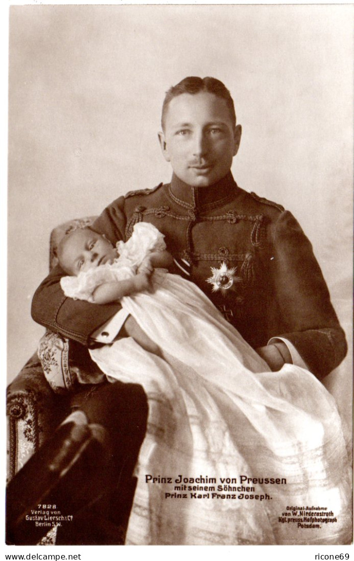 Prinz Joachim Von Preussen M. Sohn, 1917 Gebr. Sw-AK - Geschichte