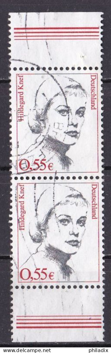 BRD 2002 Mi. Nr. 2296 O/used Senkrechtes Paar (BRD1-5) - Used Stamps