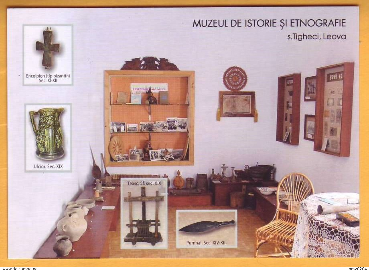 2009. Moldova Moldavie Moldau. Tigechi Postcard  Museum. Story. Ethnography.  Archaeology. - Museos