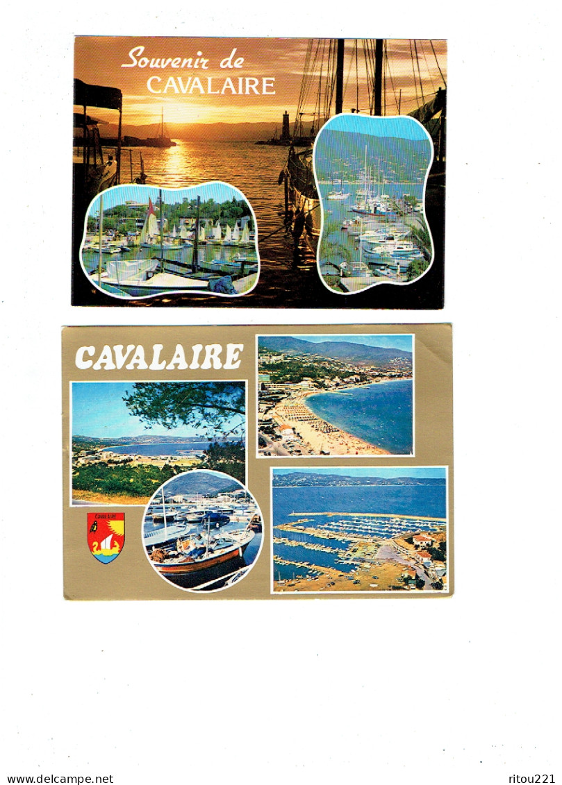 Lot 2 Cpm - [83] Var > Cavalaire-sur-Mer - Port Plaisance école De Voile - Blason Bateau Phare - Cavalaire-sur-Mer