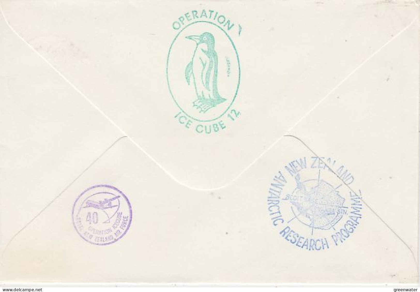 Ross Dependency 1976 Operation Icecube 12 Signature  Ca Scott Base 5 DEC 1976  (RT197) - Storia Postale