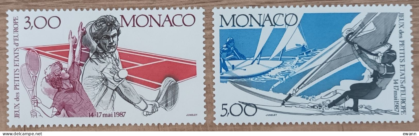 Monaco - YT N°1579, 1580 - 2es Jeux Des Petits Etats D'Europe - 1987 - Neuf - Ongebruikt
