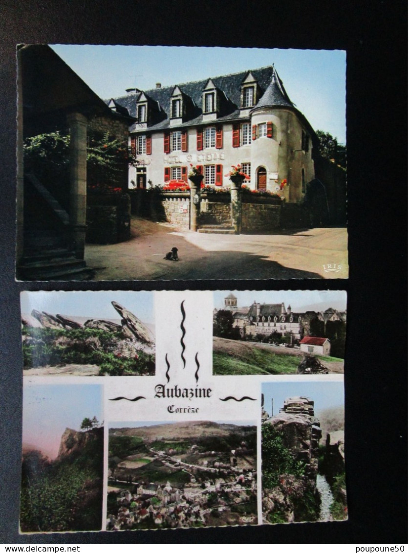 CP 19 Corrèze  AUBAZINE  - Lot De 2 Cartes Postales - Hôtel Saint Etienne - Multivues - Other & Unclassified