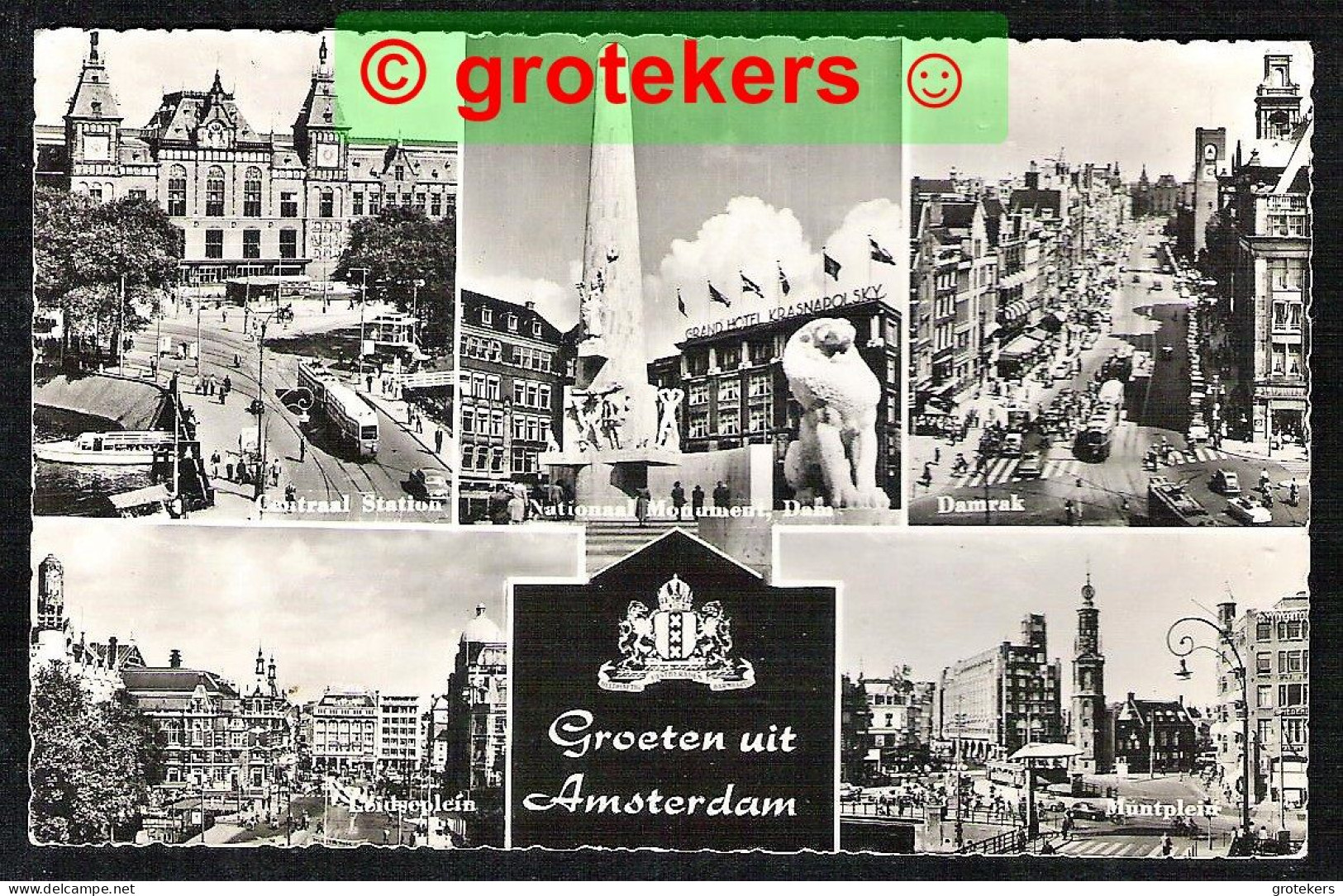 AMSTERDAM Groeten Uit 5-luik 1963 - Amsterdam