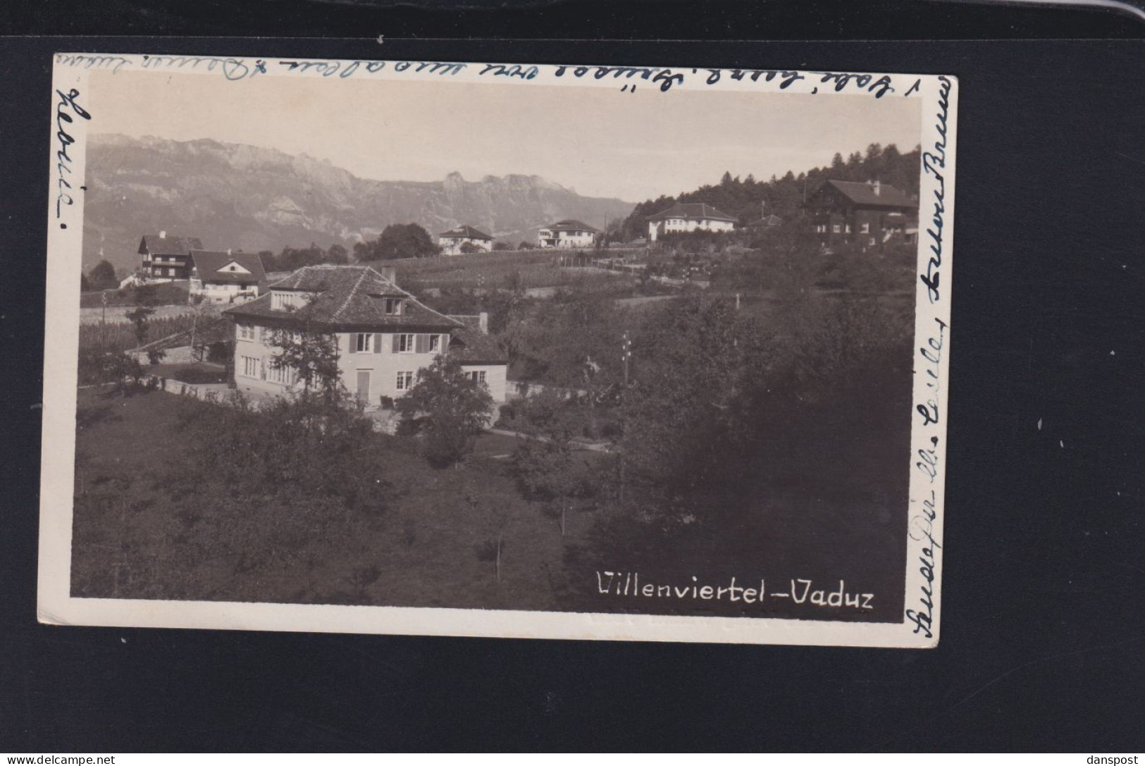 Liechtenstein AK Villenviertel Vaduz 1929 - Liechtenstein