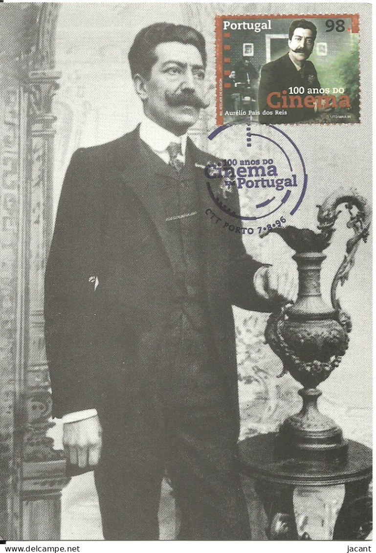 30854 - Carte Maximum - Portugal - 100 Anos Cinema - Aurelio Paz Reis 1862-1931 Realizador Rréalisateur Film Director - Tarjetas – Máximo