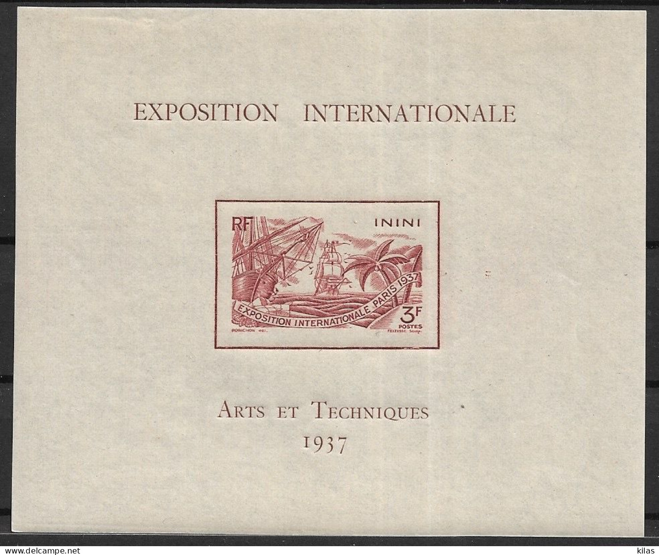 ININI 1937 Exposition Internationale De Paris  MH - 1937 Exposition Internationale De Paris