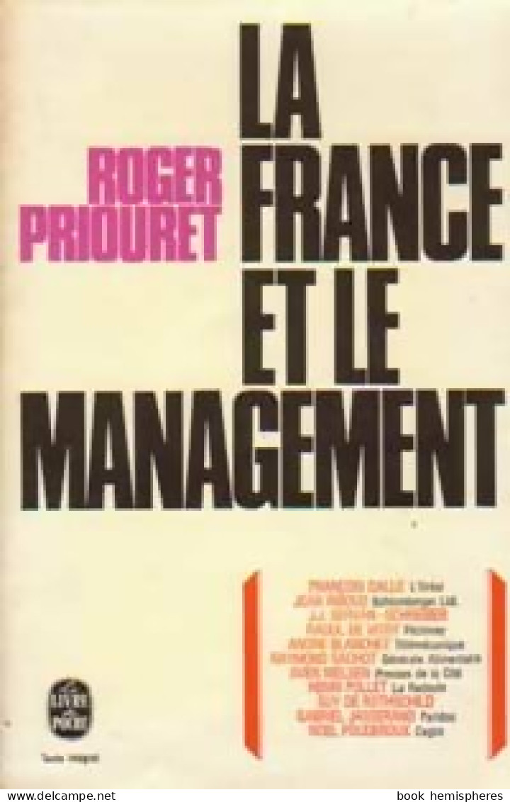 La France Et Le Management (1969) De Roger Priouret - Handel