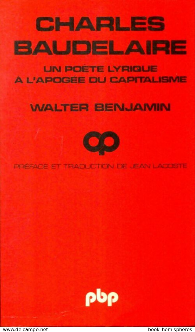 Charles Baudelaire (1982) De Walter Benjamin - Otros & Sin Clasificación