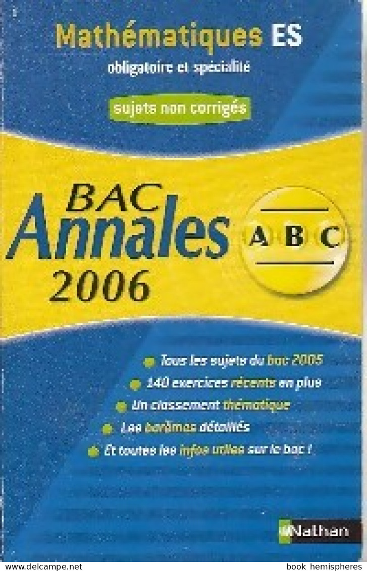 Maths Terminales ES Obl. Et Spé. (2005) De Inconnu - Sin Clasificación