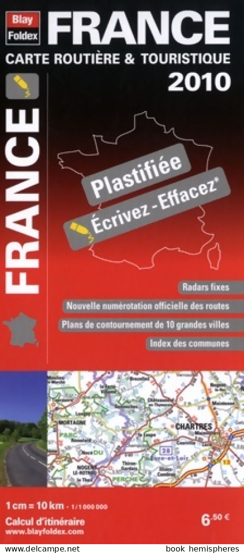 2010 France Carte Routière Et Touristique Plastifiée (2009) De Collectif - Jeux De Société