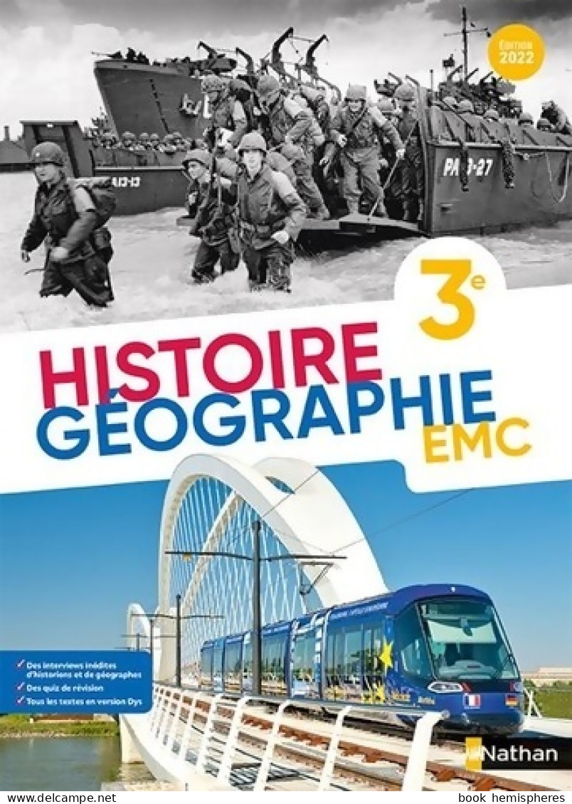 Histoire-Géographie EMC 3e (2022) De Laetitia Benbassat - 12-18 Ans