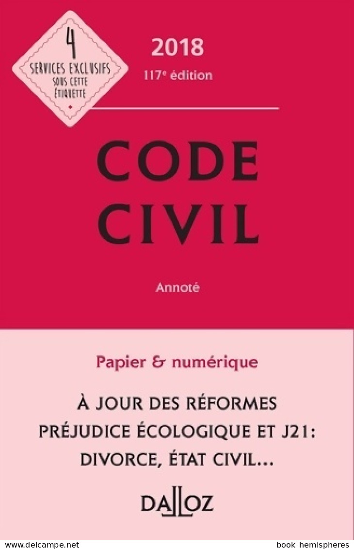 Code Civil (2017) De Alice Tisserand-Martin - Droit