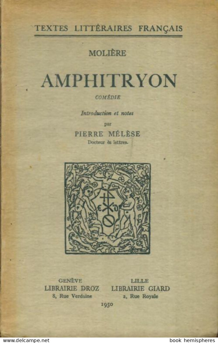 Amphitryon (1950) De Molière - Andere & Zonder Classificatie