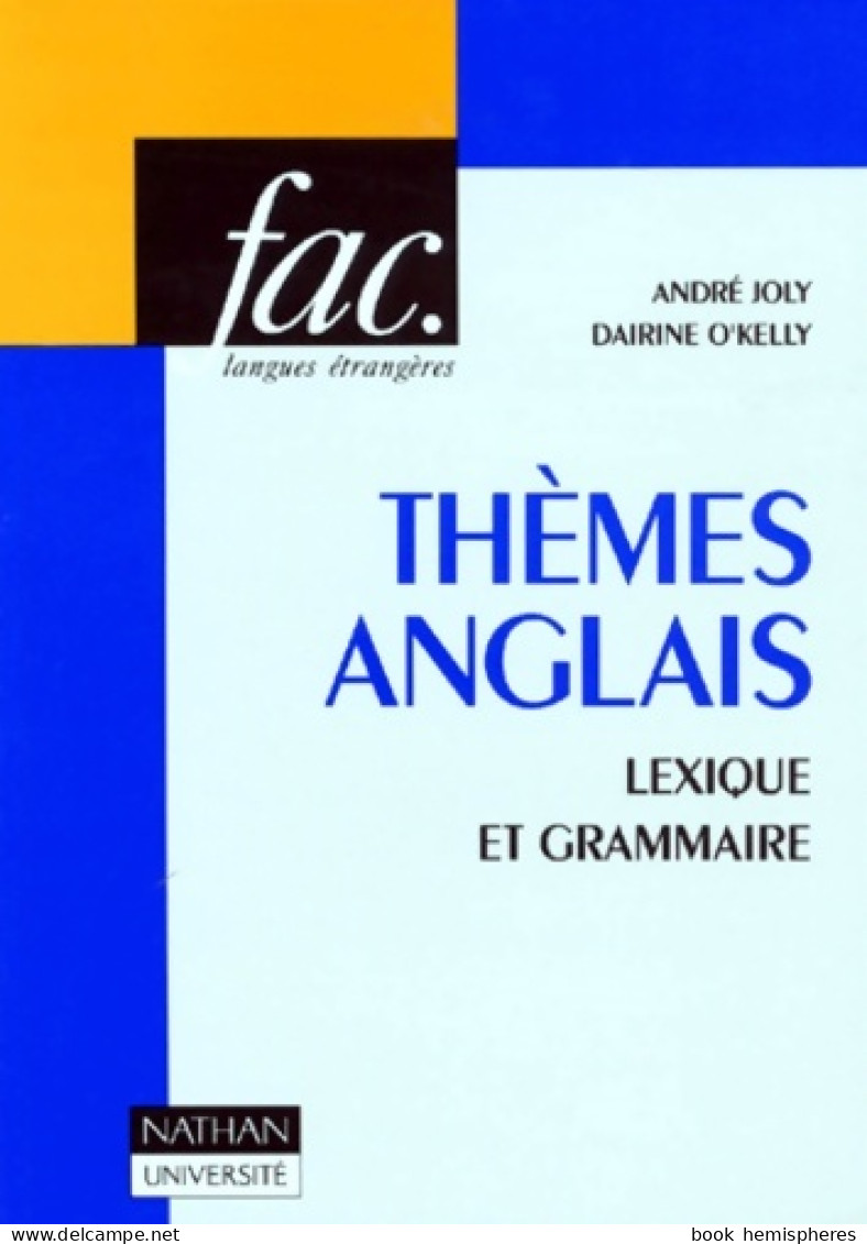 Fac. Langues étrangères (1993) De André Joly - Sonstige & Ohne Zuordnung