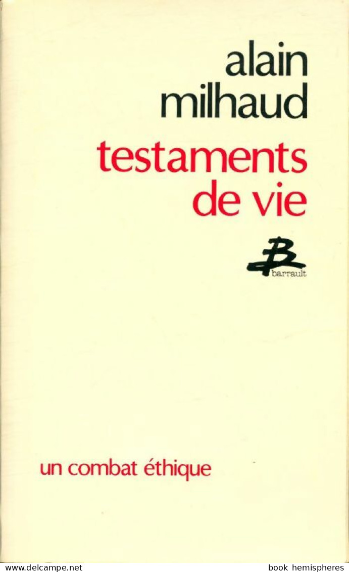 Testaments De Vie (1988) De Alain Milhaud - Salute