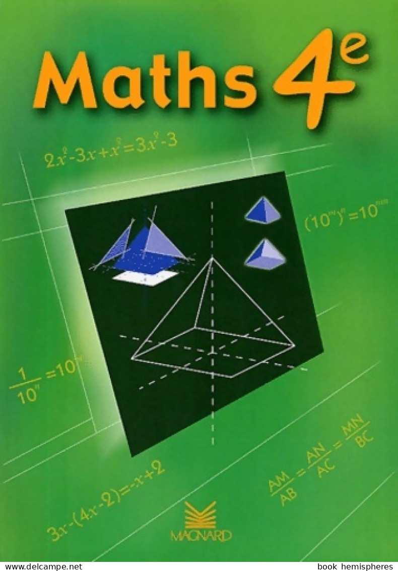 Maths 4ème (2002) De Jacqueline Borréani - 12-18 Ans